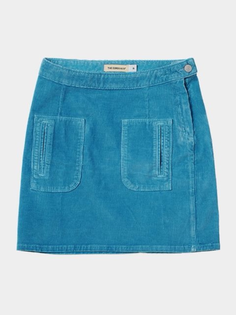 The Cords & Co for Anthropologie Nova A-Line Corduroy Skirt- Alaska Blue